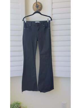 S.O.N.G. Black Raw Hem Flare Jeans - Size 7/28